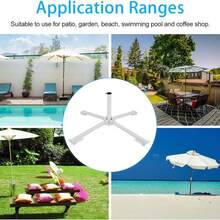 Outdoor Parasol, Stand And Base - 4 Legs - View 2