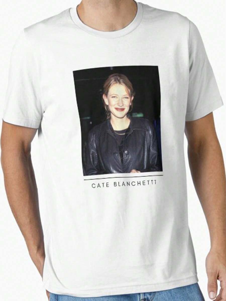 Camiseta vintage de Cate Blanchett | Cuello redondo informal, tela ligeramente elástica, corte regular, diseño estampado, para todas las estaciones. - Blanco - Ver 1