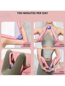 1pc Pelvic Floor Muscle Trainer, Body Shaping, Yoga, Leg And Hip Workout - Pink - View 8