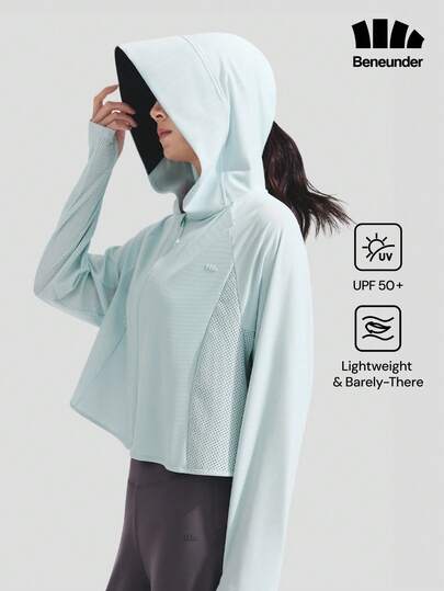 Beneunder Women's Lightweight Poncho-Style Sun-Protective Jacket (Hooded) UL002