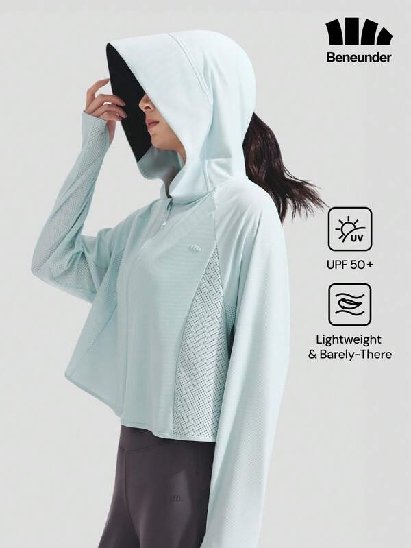 Jaket Pelindung Matahari Ringan Bergaya Poncho untuk Wanita Beneunder (Berkerudung) UL002