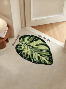 1 pieza Alfombra de baño suave, absorbente y esponjosa con estampado de hojas en color verde menta, adecuada para la decoración del hogar, la entrada y la protección interior, alfombra de baño, felpudo, alfombra pequeña, alfombra, decoración del hogar, alfombra pequeña de área, alfombra de exterior, decoración del hogar, alfombra de área, alfombra de dormitorio, alfombra lavable - Multicolor - Ver 15