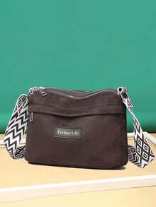 Dedoo Women's Soft Material Crossbody Bag, Middle-Aged Women's Shoulder Bag, Spring/Autumn New Design - Coffee - View 3