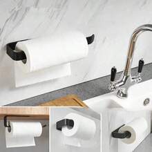 No-Drill Kitchen Paper Towel Holder, Wall-Mounted Plastic Wrap Storage Rack, Bathroom Towel Bar, Self-Adhesive Toilet Paper Holder, Bathroom Cloth Hook - View 5