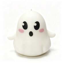 1pc Squishy Cute Ghost Expression Squeeze Toy, Soft & Resilient Stress Relief Hand Toy, Halloween Desktop Decor Small Gift -- Random Style - Multicolor - View 7