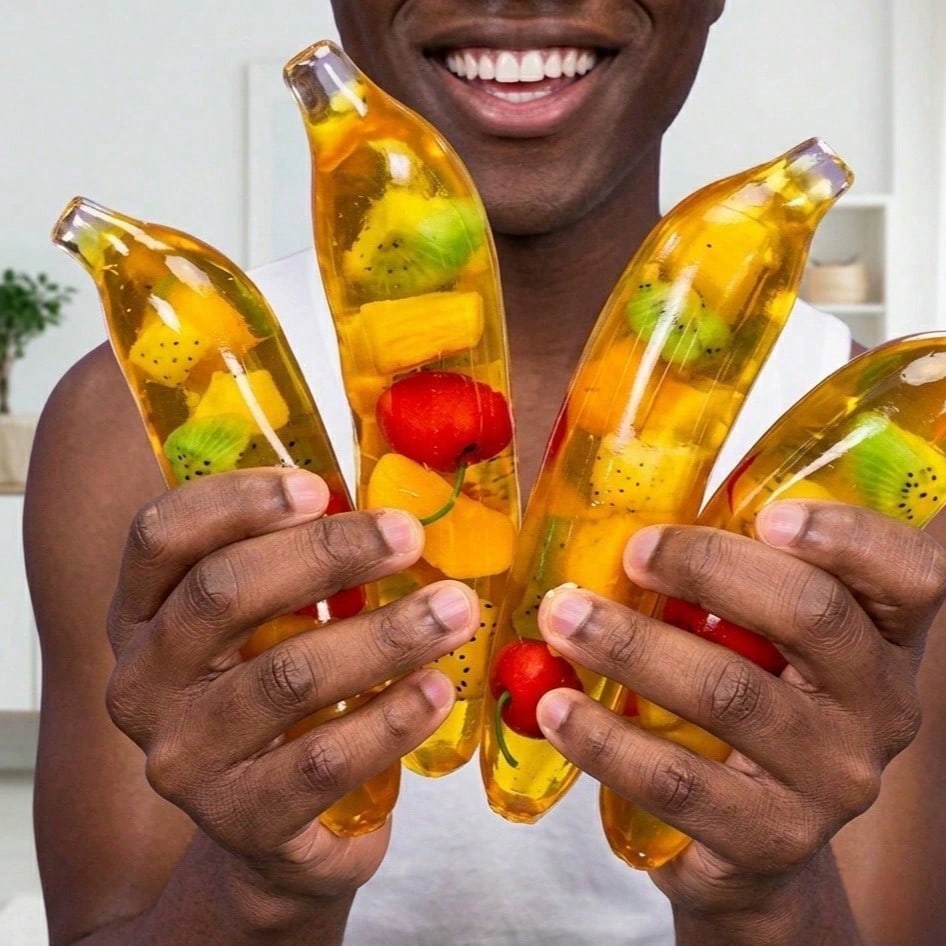 New High-Value Assorted Jelly Banana, Built-In Fresh Fruit Transparent, Jelly Texture, Squishy, Butter, Crunchy Butter, Crunchy Squishy, Squishy, Squishy