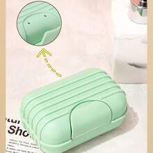 2 piezas Caja de jabón portátil para viajes con tapa + esponja de baño, caja de jabón con función de drenaje, contenedor de almacenamiento de jabón para baño y exteriores - Multicolor - Ver 8