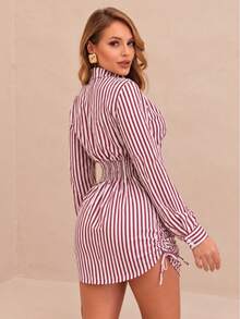 Women Short Dresses - Burdeos - Ver 3