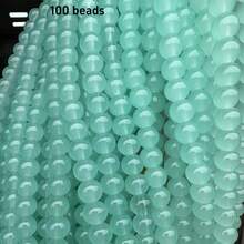 100顆 8mm 仿玉彩色玻璃圓珠,DIY手鍊串珠散珠 - 彩色 - 查看 26