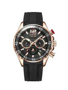 Foxbox LIGE Men's Watch Top Brand Stainless Steel Men's Watch Sports Calendar Waterproof Quartz Chronograph - Rose Gold - View 10