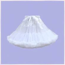 1pc White Slip Skirt, Fashionable Bride Party Performance Versatile Mini Skirt, Halloween Costume - White - View 4