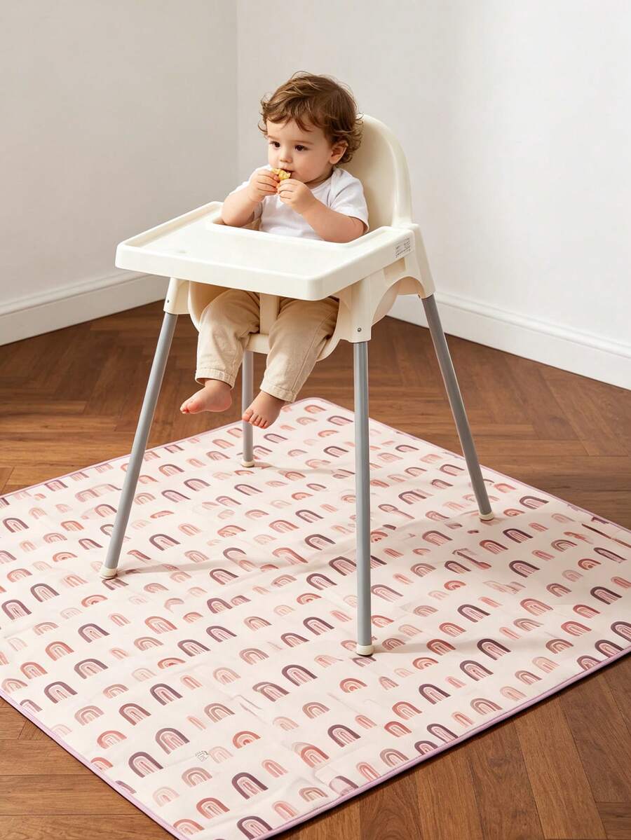 1PCE Baby Splat Mat ,Washable Portable Picnic Mat And Table Cloth,For Under High Chair/Arts/Crafts - Multicolor - View 1