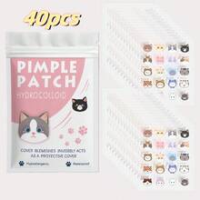 40/200pcs Cartoon Acne Patch, Cute Cat-Shaped Facial Concealer Acne Patch, Gentle And Non-Irritating, Suitable For Both Men And Women - Cartoon - View 7