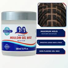 Loc Gel Wax & Retwist Gel 500ml，強力定型不脫屑鎖定凝膠，適用於新手 Locs、髒辮、扭繩髮與編髮，含茶樹油，控制毛躁髮型造型 - [LARGE SIZE]500ml - 查看 7