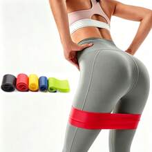 Latex Butt Lift Resistance Bands Elastic Bands Fitness Resistance Bands Squat Resistance Bands Strength Training Yoga (5 Pieces) - Black Grey - View 1