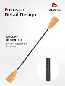 Abahub 3/4-Piece Adjustable SUP Paddle, Lightweight Aluminum Alloy Shaft |   68-84",Plastic Nylon Blade,Durable Paddleboard Paddle,Black/Blue/Green/Orange/Red/Yellow - 4 Pcs-clear Wood Print - View 4