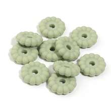10pcs/Pack 12mm Round Striped Loose Beads, Morandi Multicolor Matte Frosted Silicone Flower Spacer Beads, Macaron Dopamine Style, DIY Bracelet Phone Charm Handmade Craft Accessories Materials - Round Striped Beads - View 17