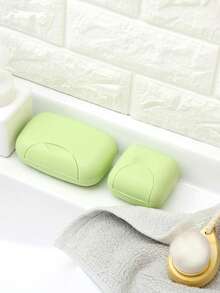 Soap Dishes Plate Waterproof Sealed Case Round Travel Box Portable Tray With Lid For Bathroom Toilet Supplies - Multicolor - View 7