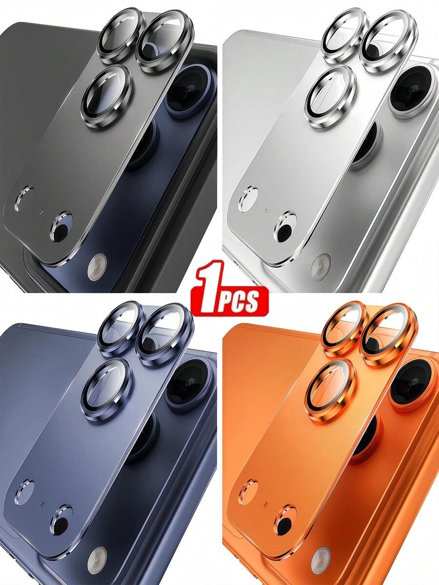 1pc Camera Lens Protector Film Matte Metal Aluminum Alloy Tempered Glass Camera Screen Protector Accessory Compatible With IPhone 17 Pro Max/17 Pro/16/15/14/13 Easy To Apply Anti-Scratch Full Coverage Case Friendly No Bubbles Suitable For Birthday/Easter/Thanksgiving/Family/Friends/Unisex