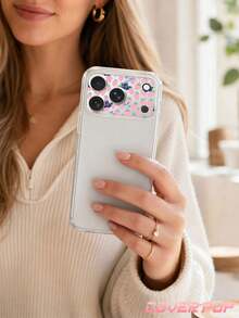 1pc Blueberry & Strawberry Pattern Lens Protector, Compatible With Phone 17 Pro/17 Pro Max, Cute & Exquisite Lens Decoration, Enhances Phone Overall Texture, Better Atmosphere For Photos, Tempered Glass High Definition Full Coverage, Scratch-Resistant & Wear-Resistant, Compatible With Phone Cases, Fashionable Small Gift For Girlfriend & Best Friend - Clear - View 9