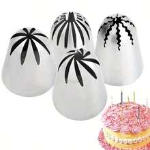 4-Piece Set Of Large Patterned Mouth Set 901 902 903 904 Cake Decoration Nozzle Cake Cupcake Baking Pan Decoration Baking Tools Patterning Tools Cake Tools Cream Biscuit Kitchen Gadget - Multicolor - View 6