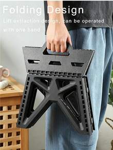 Foldable Foot Stool Can Hold 440 Lbs - 9 Inch Sturdy Foldable Foot Stool With Non-Slip Base, Space-Saving For Kitchen, Bathroom, Camping - Multicolor - View 1