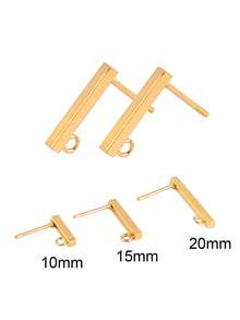 20入不鏽鋼幾何耳釘耳針配件 DIY 耳環珠寶手工配件用品 - DIY耳環 - 查看 1