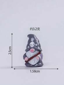 30pcs Novel Horror Wizard Mini Figurines, Halloween Mini Gnome Resin Decorations, Suitable For Halloween Theme Garden, Potted Plants And Ground Decoration, Party Decor, Home Decor Statues, Outdoor Statues, Cute Garden Decor Accessories, Flower Pot Accessories, Halloween Decoration Gifts, Easter Gifts - A - View 3