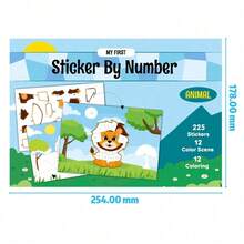 3+ Years Old Children's Puzzle Sticker Book - DIY Laser Sticker Book, Animal & Number Stickers, Animal Recognition, Educational Stickers, Ideal Gift For Children, Travel Gift, Preschool, Elementary School, Birthday, Back To School, Halloween, Christmas - Multicolor - View 8