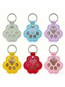 30pcs Pet Hair Memorial Keychain - Cute Paw Print Design With Storage Space For Dog/Cat Hair, Pet Owner Keepsake, Unique Gift Idea - 30Pcs Of Random Colors - View 4