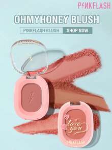 PINKFLASH 1.5g Fashion Blush Powder, Long-Lasting Oil-Resistant Formula, All-Day No Fading Or Smudging, Natural Healthy Complexion, Contours Cheekbones And Enhances Facial Contour, Mini Portable Design, Convenient For Touch-Ups Anytime - #O01 MELON MELON - View 10
