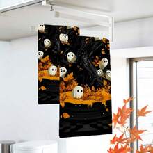 2/4/48pcs Halloween Series Glass Dome Elf Ghost Pattern Printed Kitchen Towels - Super Soft, Highly Absorbent Polyester Tablecloths And Hand Towels, Perfect For Holiday Decor, Kitchen Decor, Party Decor. - Multicolor - View 5