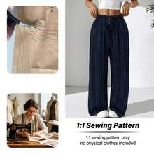 Multi-Size Casual Pants S-5XL Sewing Patterns, 1:1 Scale Basic Women's Clothing Sewing Patterns, Beginner Sewing Patterns, Clothing Making Templates, Handmade Clothing Sewing Patterns - Y1002 - View 2