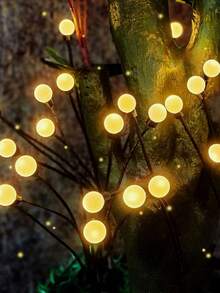 1pc Solar Firefly Light, Solar Lawn Light, LED Wind-Powered Firefly Ground Stake Light, Suitable For Outdoor Garden, Driveway And Lawn. Perfect For Halloween, Christmas, New Year And Ramadan Decoration. - Firefly - View 5