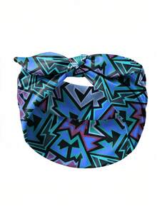 1/4pcs Bohemian Print Plaid Headband With Bow Knot Rabbit Ears For Sports Yoga - Multicolor - View 7