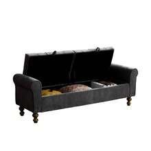 Sofa Bed Frame Charcoal Grey – Velvet Upholstery - 深灰色 - 查看 8