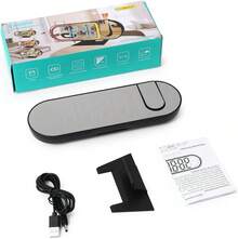 Reloj Despertador con Proyección para Techo de Dormitorio, Reloj Despertador con Pantalla Grande de 8.5" y 180°° Proyector Giratorio, 4 Niveles de Brillo, 17 Luces Ambientales, Temperatura y Día de la Semana, Función de Repetición, Relojes Digitales para Decoración del Hogar - 3,7*9,1 pulgadas - Ver 7