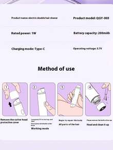 2-In-1 Dual Head Women's Electric Shaver | Waterproof Wet/Dry Bikini Trimmer, Suitable For Full Body Grooming - View 11
