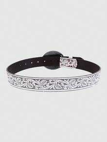 1pc Vintage Men's Elegant Style Casual Artificial PU Wide Belt, Suitable For Casual Pants, Skirts, Daily, Work, Dating, Party, Christmas, Valentine's Day - Men's Belt - View 3