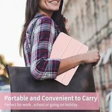 3-Fold 平板電腦保護殼，相容 iPad 11代、A16 保護殼，智慧休眠/喚醒，全方位防摔防震，時尚 PU 皮革，極簡純色保護殼，10代平板電腦保護殼，相容 Honor Pad X8A/X8b/X9 平板電腦保護殼，Matepad SE 11吋保護殼，Pad2 11吋平板電腦保護殼 - 粉色 - 查看 9