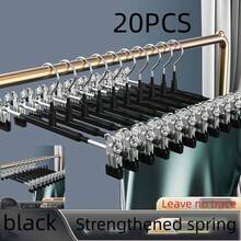 Coated Adjustable Pant Hangers, Available In 5/10/20 Pack, Rust-Proof Non-Slip No-Mark Clips, Multi-Functional For Pants & Skirts, Household Laundry Storage, No Fabric Damage - View 19
