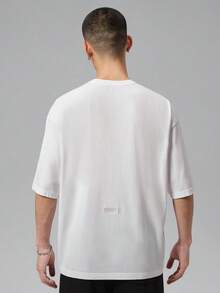Jordan Men's AS FLT ES 96 OS PCH SS CRW Short Sleeve Knit Collarless T-Shirt TIO0035-100 - White - View 2