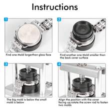21PCS Watch Back Press Tool Kit with Fitting Dies Watch Case Repair Tool Kit - Silber - Übersicht 7