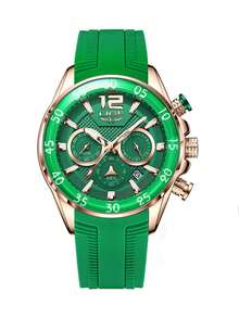 Foxbox LIGE Men's Watch Top Brand Stainless Steel Men's Watch Sports Calendar Waterproof Quartz Chronograph - Rose Gold - View 9