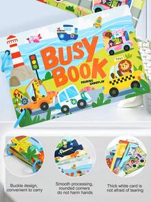 Buku Tenang Kecil untuk Anak, Buku Stiker yang Dapat Digunakan Kembali, Mainan Puzzle Mencocokkan dengan Perekat, Buku Aktivitas Edukasi Dini, Mainan Puzzle Pembelajaran Dini (Produk Membutuhkan Perakitan Sendiri) - MultiWarna - View 2