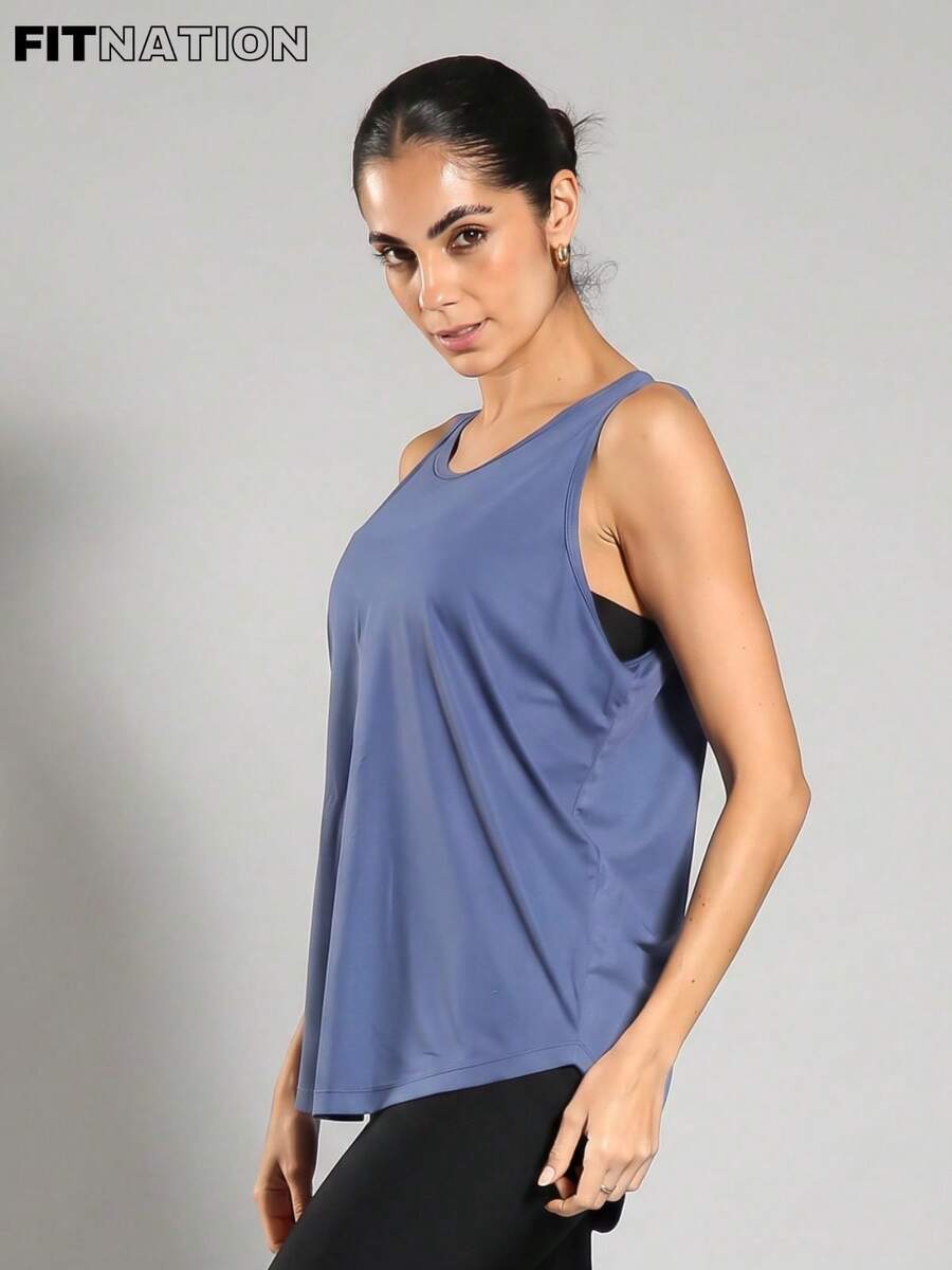 Women Sports Tees & Tanks - 靛藍 - 查看 1