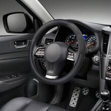 通用汽車方向盤套，防滑橡膠內襯，透氣穿孔皮革，適用於轎車、SUV，車輛方向盤保護套 - 彩色 - 查看 5