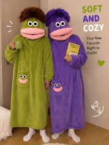 Silly Premium Coral Fleece Robe, Suitable For Cosplay And Luxury Loungewear, Unisex - Multicolor - View 2