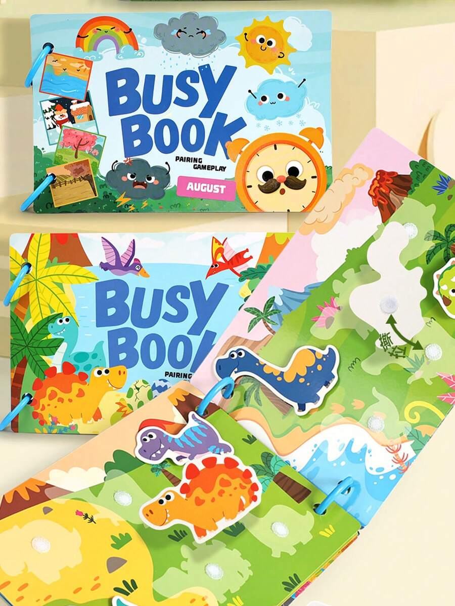 Buku Tenang Kecil untuk Anak, Buku Stiker yang Dapat Digunakan Kembali, Mainan Puzzle Mencocokkan dengan Perekat, Buku Aktivitas Edukasi Dini, Mainan Puzzle Pembelajaran Dini (Produk Membutuhkan Perakitan Sendiri) - MultiWarna - View 1