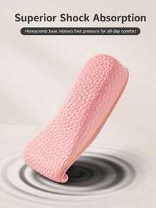 1 Pair Popcorn Height Increasing Insoles, Soft Bottom, Invisible, Breathable, 7/10 Height Increase, Suitable For Sneakers And Boots - Cherry Blossom Pink - View 8